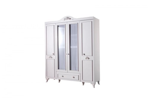 دولاب ملابس غرفة بناتية 4 ابواب ( مجموعة سينا )