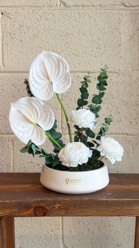 فازه الانثوريوم الصناعي الابيض