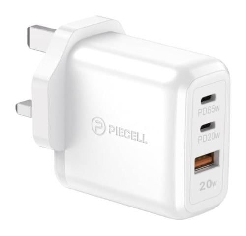 شاحن جداري بايسل 65 واط مدخلين pd ومدخل usb