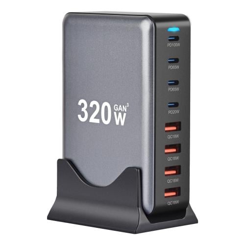 320 واط GaN شاحن USB C سريع سطح المكتب 8-port USB...