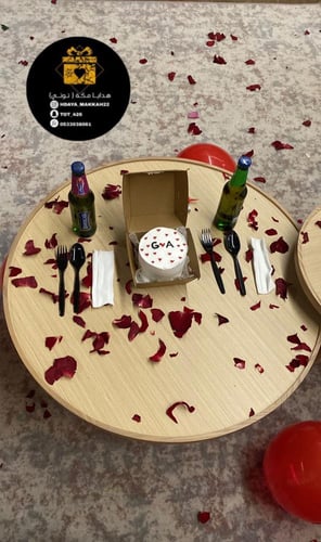 بكج تنسيق غرفه عرسان مع كيكه و شموع