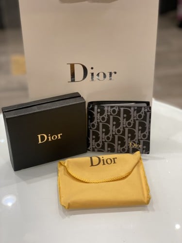 محفظه Dior رمادي مطعم بالاسود