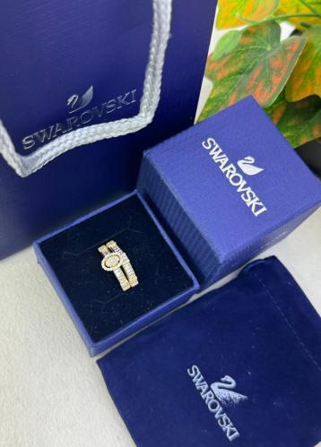 خاتم Swarovski ذهبي
