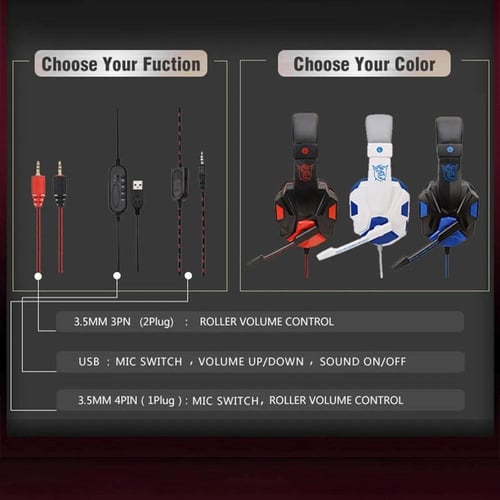 سماعة رأس سلكية للألعاب مع ميكروفون