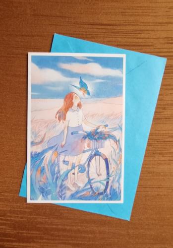 بطاقة تهنئة مع مغلف 14*9 cm