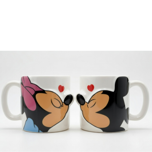 طقم أكواب سيراميك من دزني ميكي و ميني سعة 450ملي