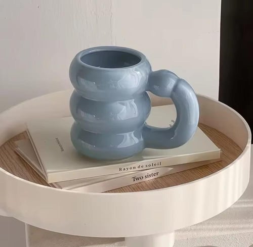 كوب الطبقات العصري - وردي لامع 420 مل