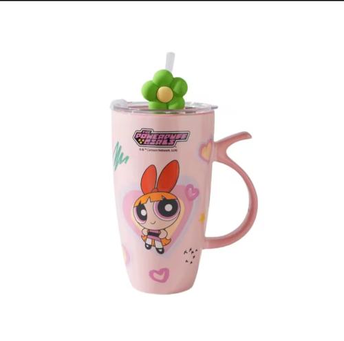 كوب سيراميك فتيات القوة وردي