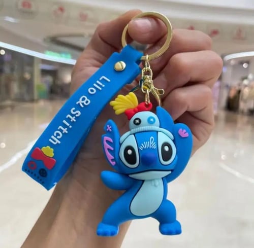 سلسلة مفاتيح -ميداليات ستيتش و انجل من البلاستيك م...