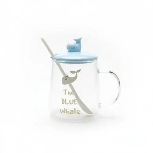 وب زجاجي "The Blue Whale" بتصميم حوت لطيف مع غطاء...