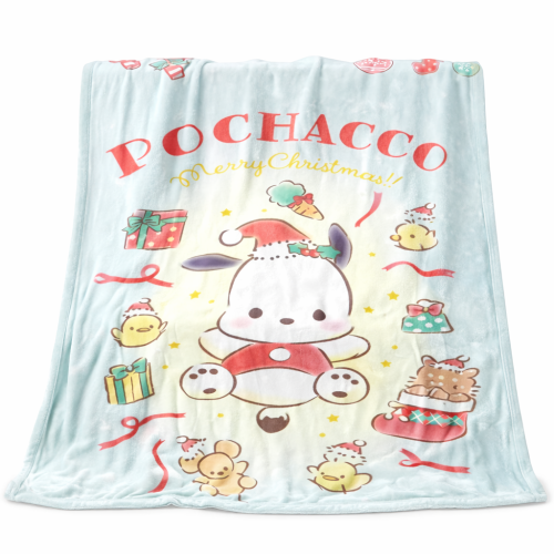 بطانية مخمل وفرو ناعم بشخصية بوشاكو (Pochacco).