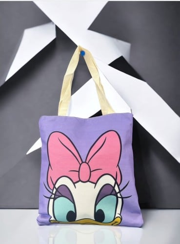 توت باق شنطة يد قماشية نسائية شخصية زيزي طباعة على...