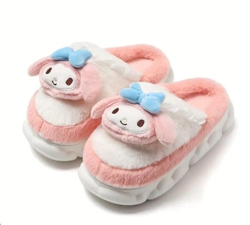 احذية المنزل سلبر ياباني شبشب شخصية مولدي من الفرو...