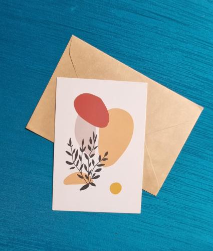 بطاقة تهنئة مع ظرف بني 14*9 cm