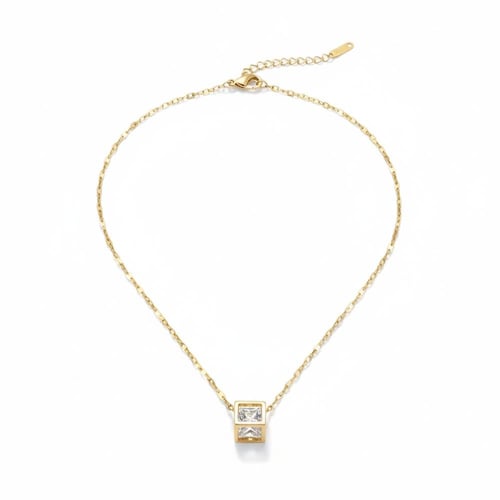 قلادة ستيل مطلية بذهب عيار 18