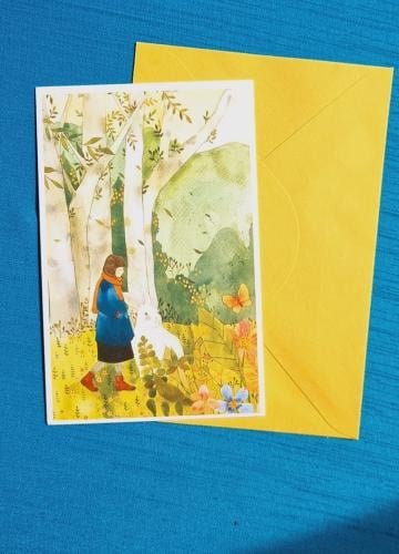 بطاقة تهنئة مع مغلف 14*9 cm