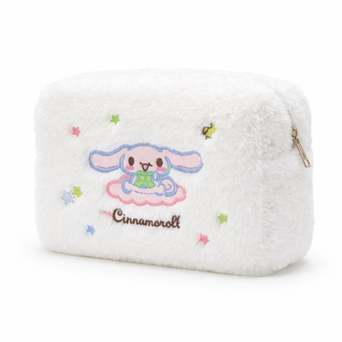 حقيبة مكياج فرو ناعم بشخصية Cinnamoroll .