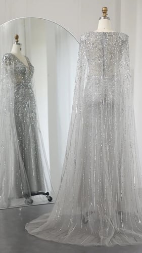 فستان بكاب مطرز