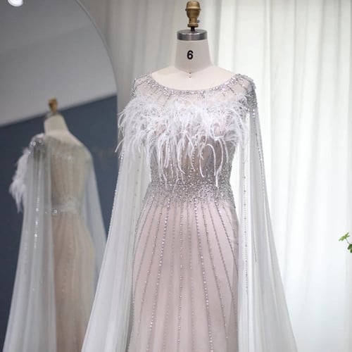 فستان بريش وتطريز فاخر