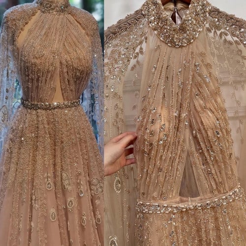 فستان بأكمام عربية أنيق