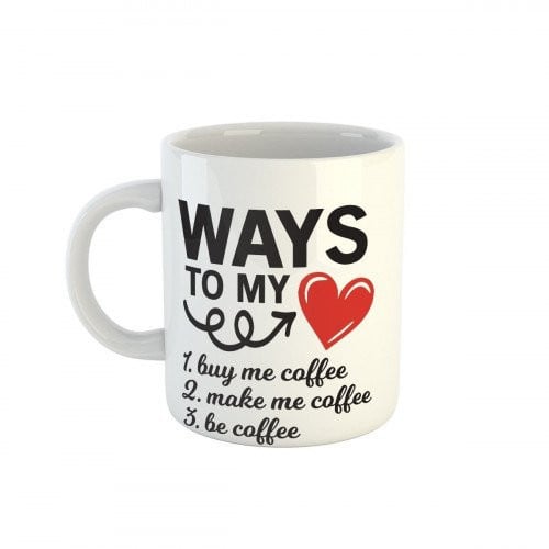 كوب الطريق لقلبي قهوة