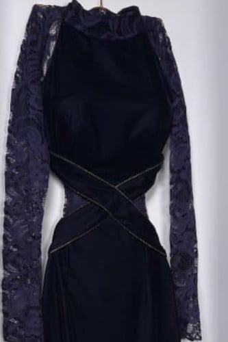 فستان سهرة أنيق لون اسود