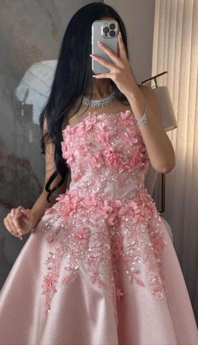 فستان سهره ميكادو تطريز مورد