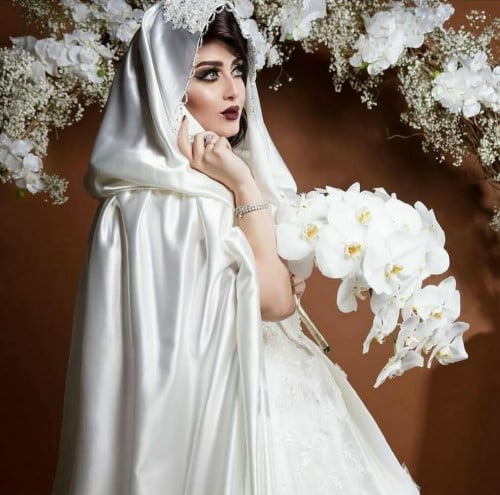 عبايه عروس ابيض