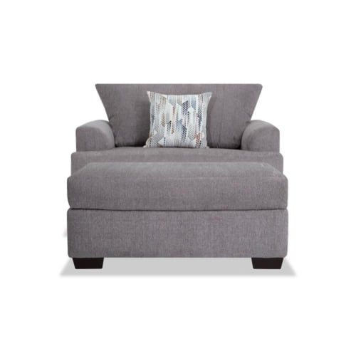 كنب بلون رمادي بتصميم عصري