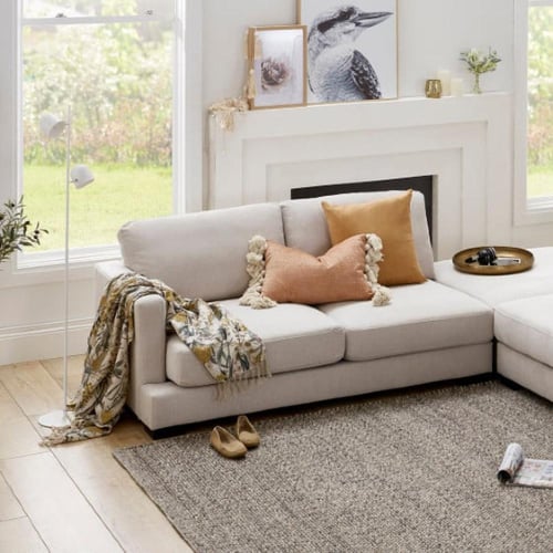 كنب زاوية بتصميم بسيط