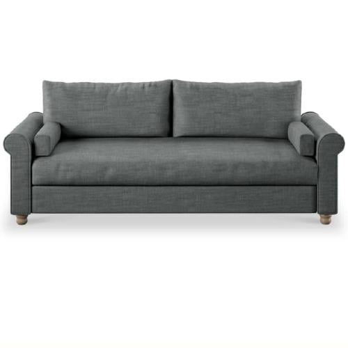 كنب كلاسيكي بلون رمادي غامق