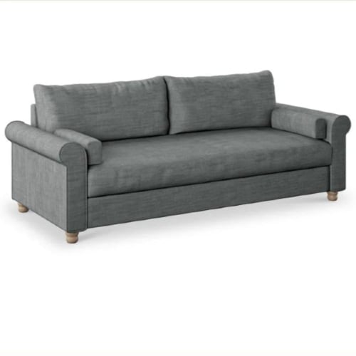 كنب كلاسيكي بلون رمادي غامق