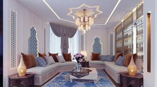 كنب زاويه فرنسي بتصميم كلاسيكي فخم