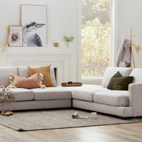 كنب زاوية بتصميم بسيط