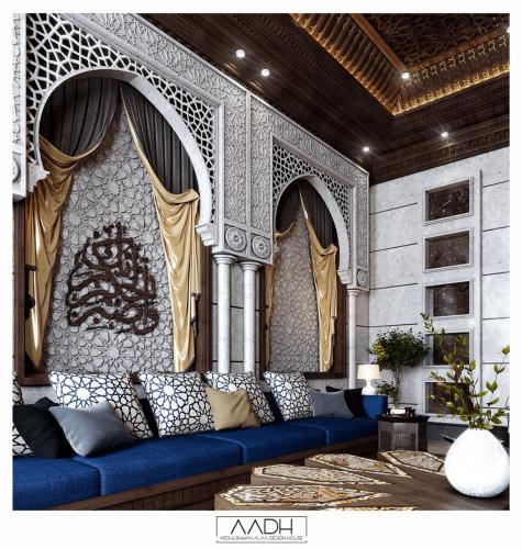 مجالس مغربي بتصميم اسلامي فاخر