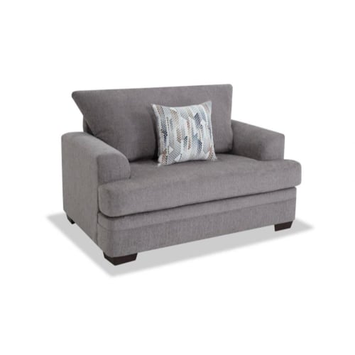 كنب بلون رمادي بتصميم عصري