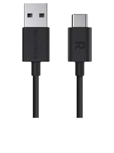 سلك راف باور يو اس بي تايب سي متر اسود ربل