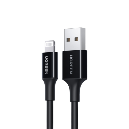 سلك شاحن يوجرين USB إلى آيفون بطول 1 م - أسود