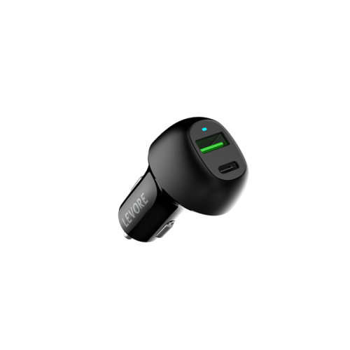 شاحن سيارة من شركة ليفوري 45 واط منفذ PD و منفذ US...