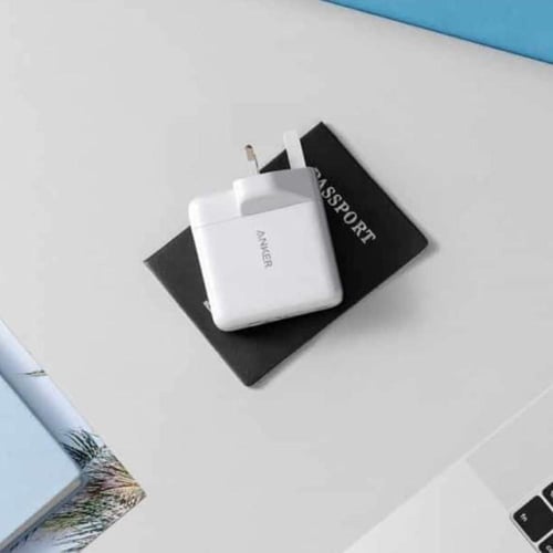 فيش شاحن جداري من انكر باور بورت منفذ PD بلس ومنفذ...