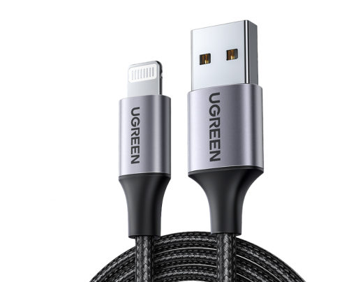 سلك شاحن يوجرين نايلون مظفر USB إلى آيفون بطول 1 م...