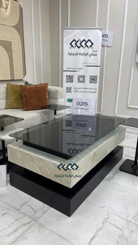 طقم طاولات 5 قطع بديل الرخام طبقات