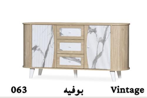 دولاب بوفية بيضاوي خشبي