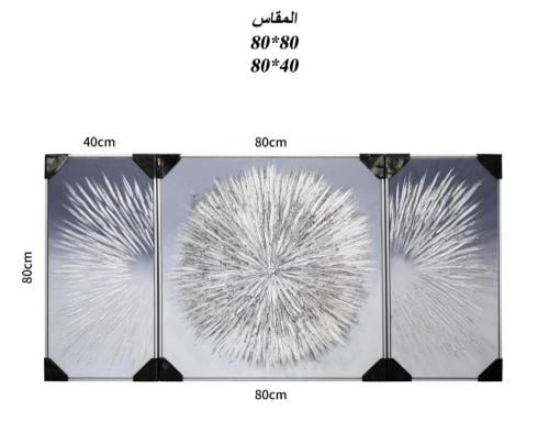 لوحه جداريه صيني باطار 80*80 - 40*80