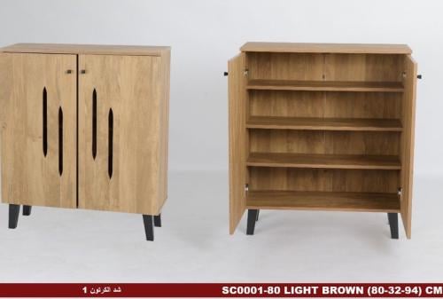 دولاب احذيه درفتين خشبي صيني 80