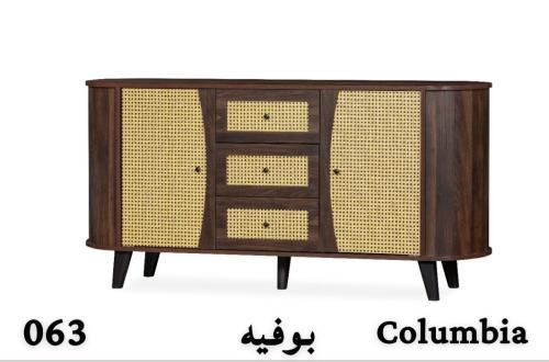 دولاب بوفية بيضاوي خشبي