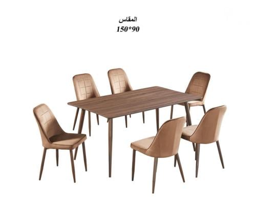 طاوله طعام 6 كراسي خشبي