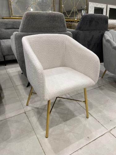 Single chair with gold accents