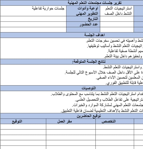 سجل المجتمعات المهنية + 4 مجتمعات مهنية عامة تناسب...