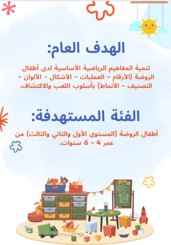 مبادرة رياضياتنا حياة للروضة -100 صفحة - 4 اركان